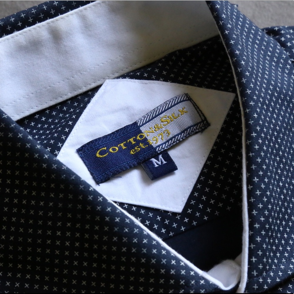 Cotton & Silk, Italian-made dress shirt, NWOT - Picture 2 of 4